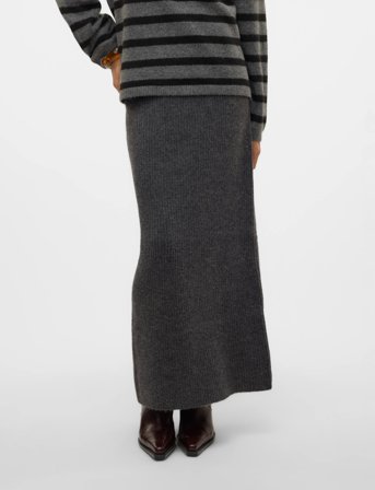 Vero Moda Vmmay Hw Maxi Knit Skirt Vma - Grey - S