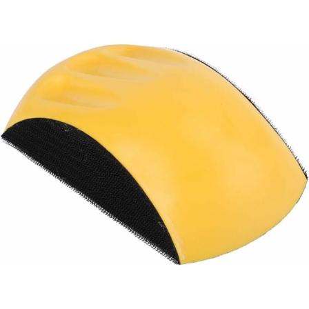 PU-skumblokk, håndslipekloss krok og sløyfe, krok og sløyfe slipekloss, håndslipeklossblokk for poleringsskive (6 tommer 150 mm gul)