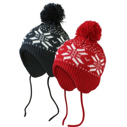 Mössa med snöflinga stl. 42/44 Röd