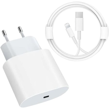 USB-C Snabbladdare - PD-certifierad 20W Snabb med Lightning-kabel Typ C-laddningsadapter för iPhone 14/14 Plus/14 Pro/14 Pro Max/13/iPad Pro