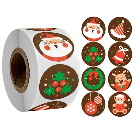 100-500pcs Merry Christmas Stickers Envelope Gift Cards Package Seal Label Christmas Decoration Gift Series vintage Sticker Tags
