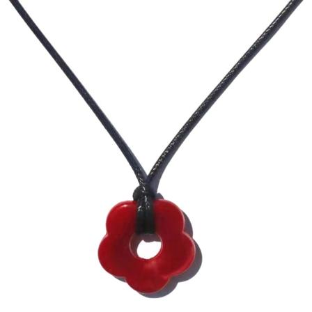 Lång vaxlinje Flower Pendant Choker Estetiskt halsband för kvinnor Elegant justerbar kedja Flickor Fest Födelsedagspresent