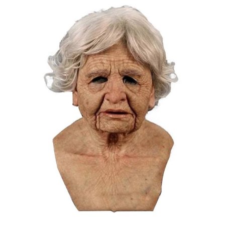 Cosplay Gummi Gammel Mand Ansigtsmaske Realistisk Skræmmende Latex Maske Horror Hovedbeklædning (FMY)