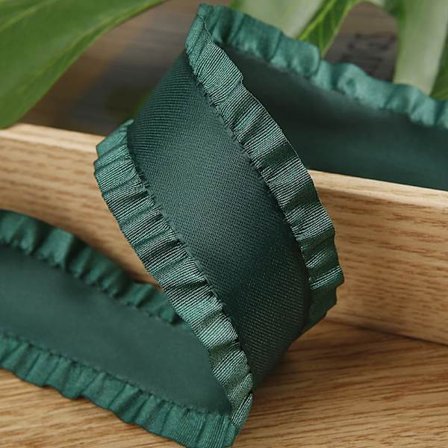 Dubbel volangband 1-1/2 tum 10 yards mörkgrön