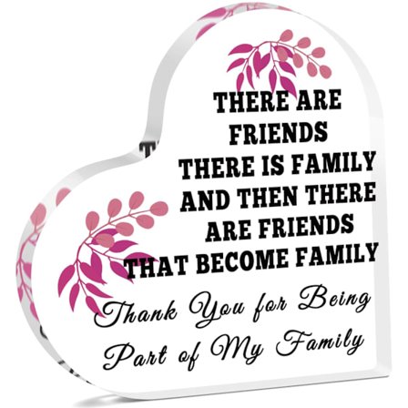 Venskabsgaver til bedste ven Hjerteformet akrylplade Fødselsdagsgaver til venner Kvinder Unik Soul Sister Work Bestie Kontorbordsindretning