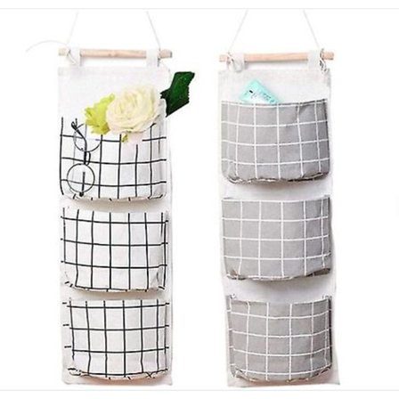 Bad Hengeorganisator, Hengeveske Vegg 2 stk Dørorganisator Barneromslagring, Vanntett Bad Hengeoppbevaring med 3 Lommer for Barnerom