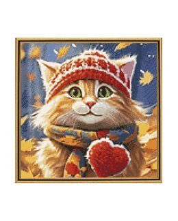 Diamond painting Höst Katt