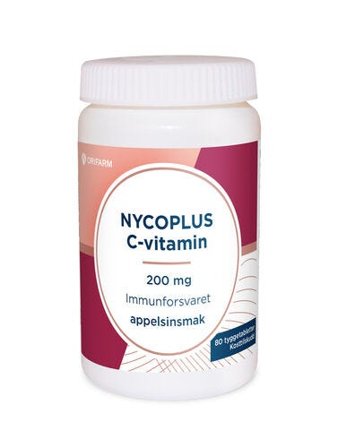 Nycoplus C-vitamin 200mg tyggetabletter 80 stk