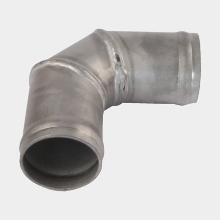 Skarvrör Rostfri 90° 45mm i högkvalitativt rostfritt stål för avgassystem och rörkopplingar, hållbar rörböj i silver