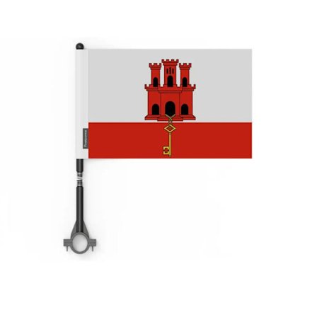 Lippu - Gibraltar - 14 x 21 cm - 5 kappaletta - Polyesteri - Täysiväreinen painatus molemmin puolin