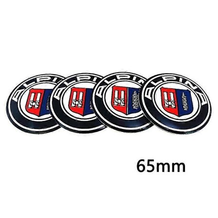 4 stk. 56mm 60mm 65mm 70mm til Alpina Hjulkapsler Centerkapsler Fælge Støvtæt Dæksel Bilmærke Logo Emblem Auto Tilbehør - Perfekt