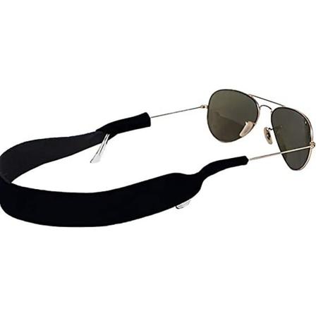 Justerbare sportsolbriller sikkerhetsholder flytende holder stropp brilleholder, 2-pakning, én størrelse(svart)