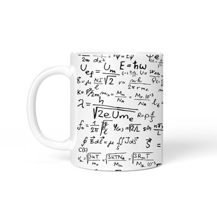 Matematiske formler Kaffekrus - Tenk over berømte matematiske ligninger mens du nyter drikken din - Leveres i en morsom gaveeske