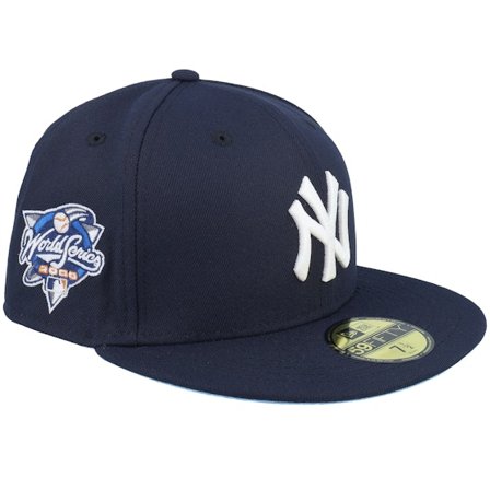 New Era - MLB Ble fitted Czapka Z Daszkiem - New York Yankees Ultimate 59FIFTY 00 World Series Navy Poly Sky Fitted @ Hatstore