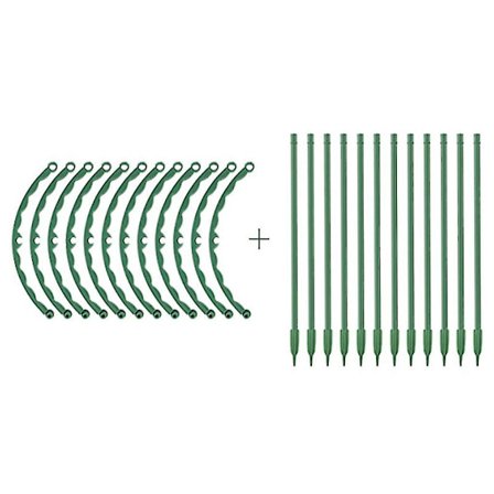 6 sæt/12 sæt plantesupportpæl indendørs plante espalier sæt have blomster halvrund planter bur plastik grøntsag klatre