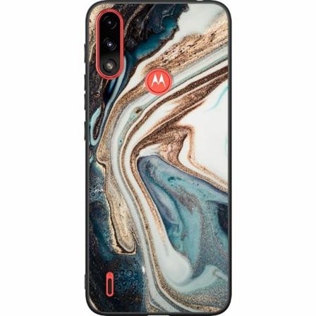 Motorola Moto E7i Power Svart Skal Mönster