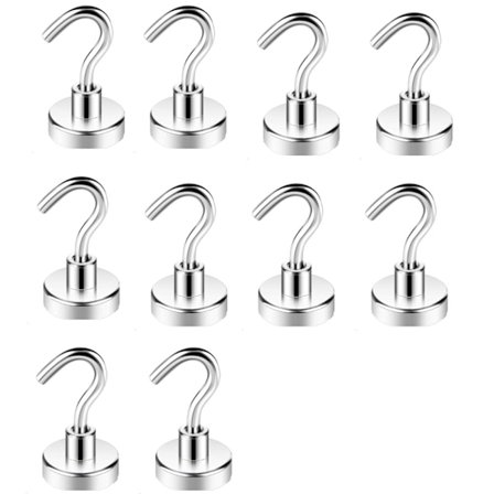 10 kpl Magneettisia Koukkuja, Vahva Magneetilla Varustettu Jääkaapin Koukku, Raskas