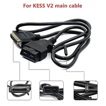 Kess V2 Connector Hovedtest 16-pins til 25-pins kabel OBD2 diagnostisk verktøy OBD-II adapterledninger Tuningsett DB25-pins konverterer 