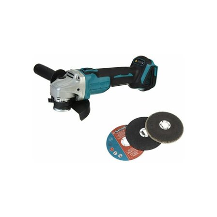 Sladdlös vinkelslip 125mm 18V 4 hastigheter för Makita batteri + tillbehör (endast maskin)