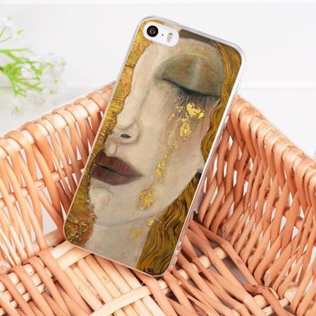 Kunstværk maleri smuk kvinde guld iPhone 13 12 Pro Max Mini