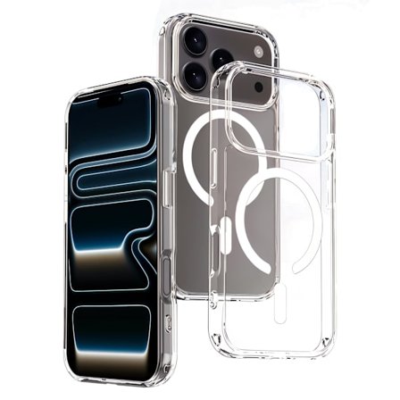 MagCase til iPhone 17 Pro Max – Krystalklart MagSafe-cover