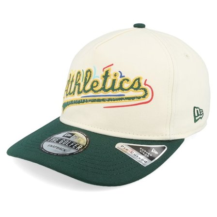 New Era - Oakland Athletics Team Scribble Chrome/Dark Green A-frame Adjustable Adjustable White Cap - MLB @ Hatstore