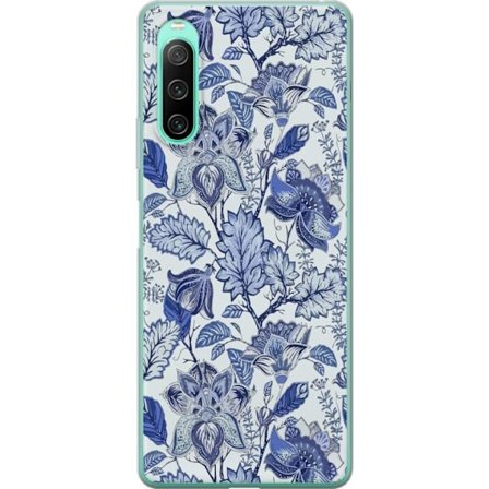 Yhteensopiva Puhelinkuori Sony Sony Xperia 10 IV Kukat Sininen...