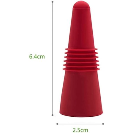 Gjenbrukbar flaskekork 6 farger, silikon vinkork emballasje, Thr