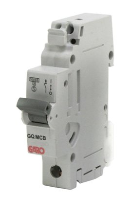 Garo MCB GQ B106 Automaattisulake 1-napainen, B-ominaiskäyrä 6 A, Liitäntätulpat & kaapelit