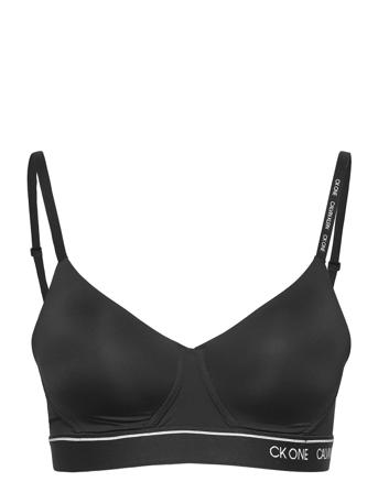 Lightly Lined Bralette Lingerie Bras & Tops Soft Bras Non Wired Bras Svart Calvin Klein