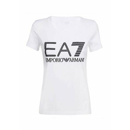 Emporio Armani Ea7 - T-shirts - Vit - Dam - Storlek: S, Dam, Storlek: S