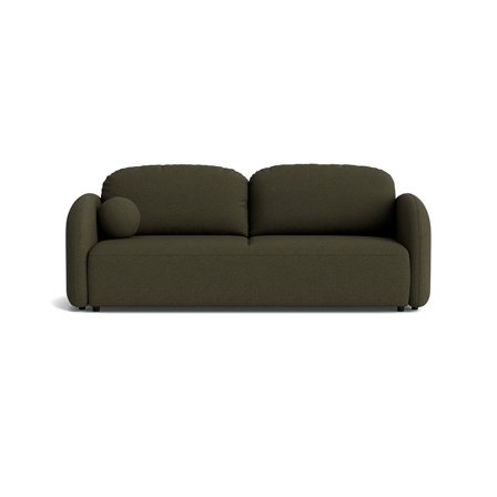 Sorrento 3 Personers Sovesofa - Loop Grøn - 232x104x90cm - Slidstærk Grøn Sofa med Bonell Fjedre, Nozag Fjedre og PU Skum for Optimal Komfort