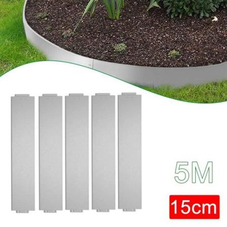Flexibel galvaniserat stål trädgårdskant - UISEBRT - Set om 5 - Längd 5m - 100x15cm Pengar