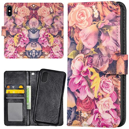 iPhone XR - Plånboksfodral/Skal Roses