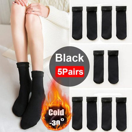 5Pairs Winter Warm Thicken Fleece Short Socks Women Thermal Cashmere Wool Socks Snow Velvet Boots Home Floor Calcetines Mujer