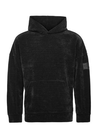 Velvet Corduroy Hoodie Huppari Musta Calvin Klein Jeans