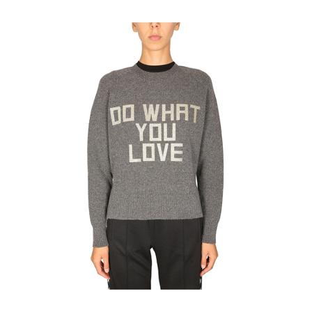 Golden Goose, Round-neck Knitwear Szary, Kobieta, Rozmiar: M