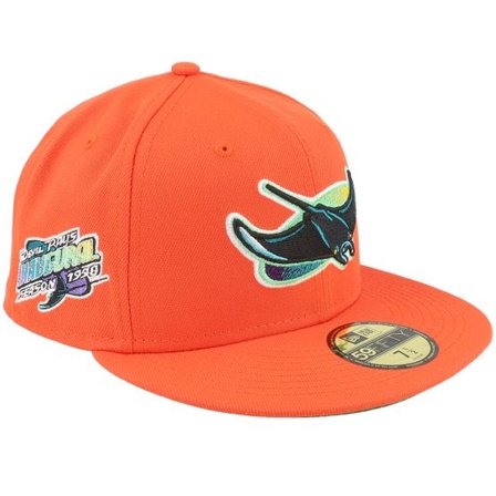 New Era - MLB Orange fitted Keps - Tampa Bay Rays Candyland 59FIFTY Orange/Green Fitted @ Hatstore