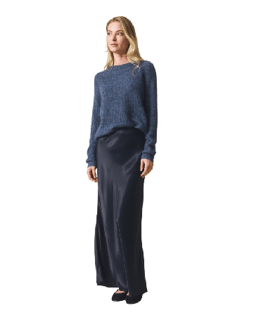 Lexington Maxi Satin Skirt Kjolar Dam Blå M