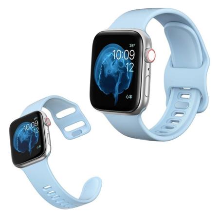 Apple Watch Series 5 40mm enkelt klockarmband i silikon - Baby Blå Blå