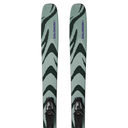 Salomon - Pack de esquí alpino Esquís alpinos E Qst 92 + M11 Gw L100 - Iceberg Green / Dark Grey