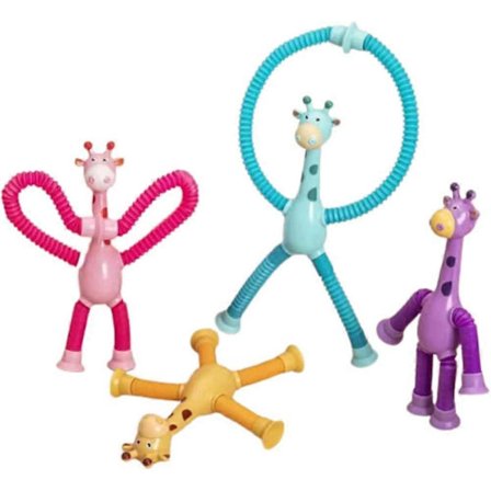 Teleskopisk sugekopp giraff leke, Teleskopisk sugekopp giraff leke, Stadig skiftende giraff teleskopisk tube sugekopp leker julepynt