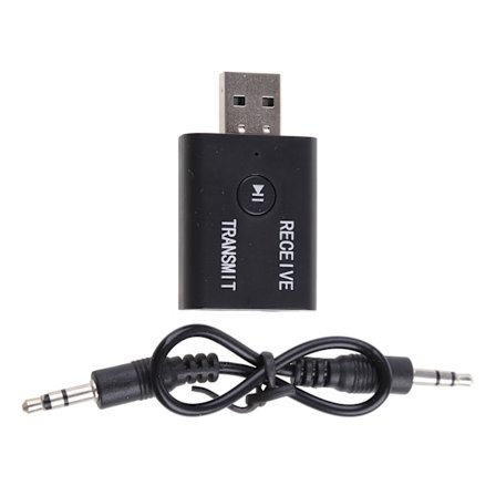 2-i-1 USB Trådlös Bluetooth-kompatibel Adapter 5.0 Sändare Mottagare för Dator TV Laptop Högtalare Headset HiFi Mikrofon