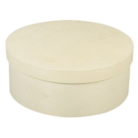 Rund låda Ø 14 x 6 cm Träspån