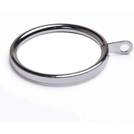 20-pakke 45 mm sølvfarvede metal gardinstangsringe med faste øjer, store kraftige runde dekorative gardinstangshængerringe (45 mm)