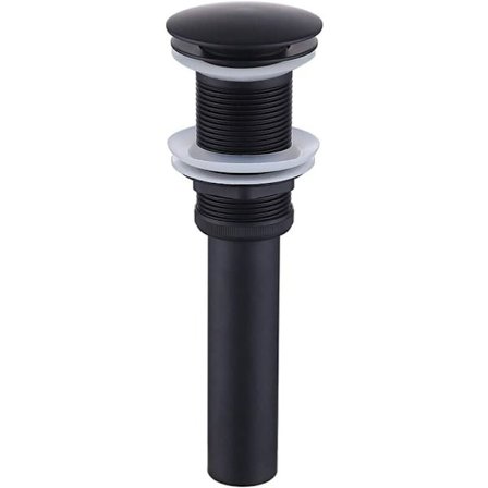 Sänkkork utan överlopp Badrum Pop-up Universal Avloppskork Svart Mässing