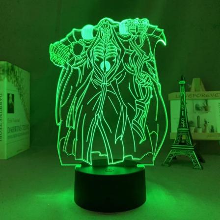 WJ Anime Overlord Ainz Ooal Gown LED Natlampe til Børns Soveværelse Dekoration Natlys Fødselsdagsgave Manga Overlord LED Lampe Sengebord