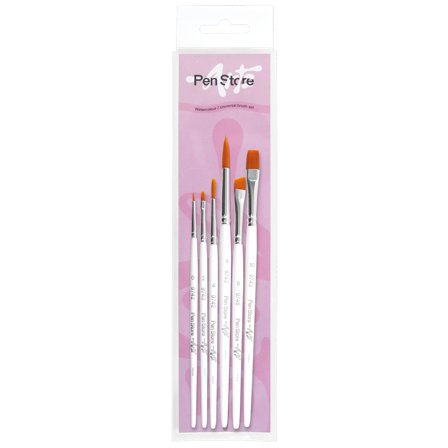 Pen Store Arts Synthetische penselen Aquarel/Universeel 6-set