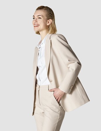 Shaping New Tomorrow - Dame - Women Essential Blazer - Cream Latte - Regular - Størrelse L