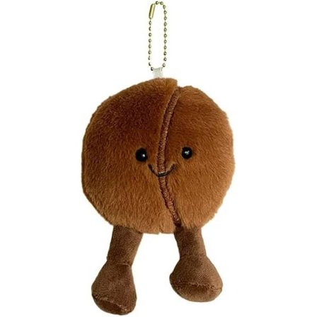 13 cm Jellycat Brun Kaffebønne Nøglering Med Fod Blødt Vedhæng Ny Kreativ Simuleret Kaffe Mad Plysdukke Nøglering J,ta